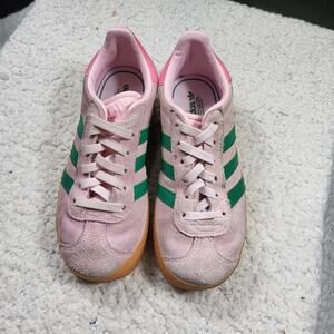 Adidas Gazelle GS "Clear Pink / Court Green / Bliss Pink" sneakers Girl SZ 11.5K